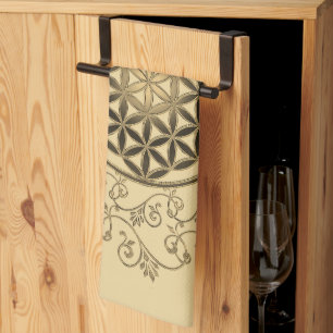 Leven - Ornamenten Mandala 2 Theedoek