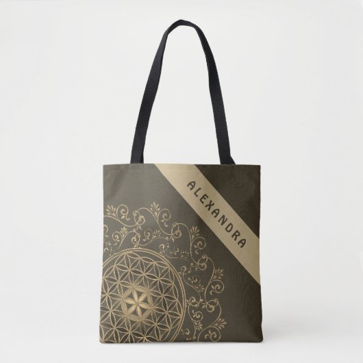 Leven -  Ornamenten Mandala 2 Tote Bag (Voorkant)