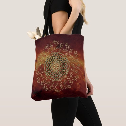 Leven -  Ornamenten Mandala 2 Tote Bag (Dichtbij)