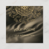 Leven -  Ornamenten Mandala 2 Vierkante Visitekaartje (Achterkant)