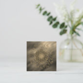 Leven -  Ornamenten Mandala 2 Vierkante Visitekaartje (Staand voorkant)