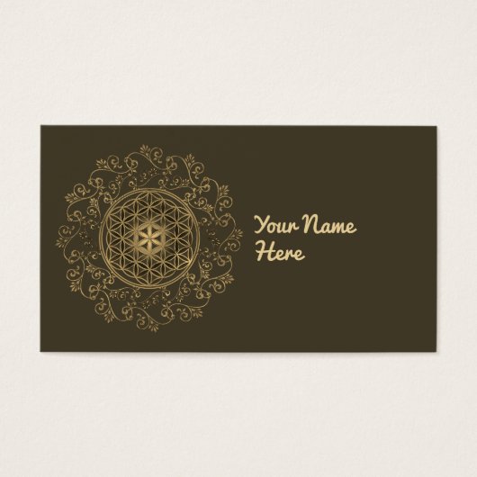 Leven -  Ornamenten Mandala 2 Visitekaartje (Voorkant)