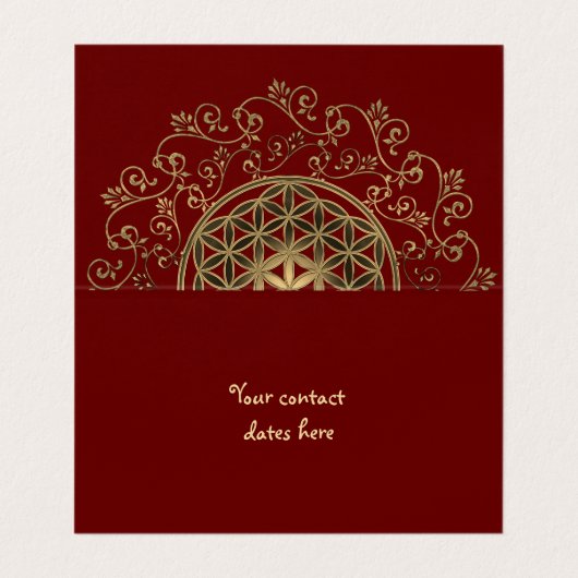 Leven -  Ornamenten Mandala 2 Visitekaartje (Binnenkant ongevouwen)