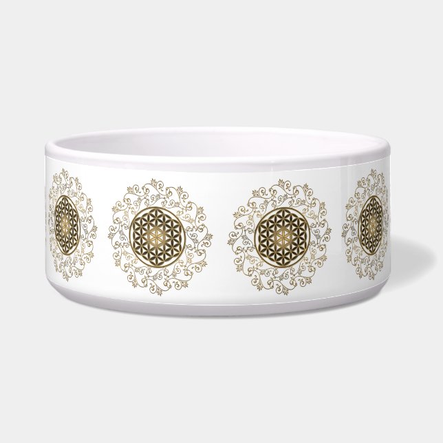 Leven -  Ornamenten Mandala 2 Voerbakje (Voorkant)