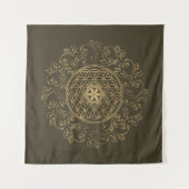Leven -  Ornamenten Mandala 2 Wandkleed (Voorkant (horizontaal))