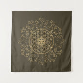 Leven -  Ornamenten Mandala 2 Wandkleed (Voorkant)
