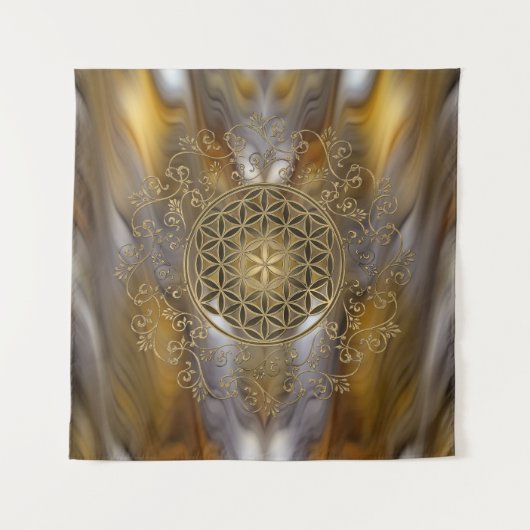 Leven - Ornamenten Mandala 2 Wandkleed (Voorkant)