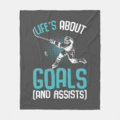 Leven over doelen Hockey Player Ice Hockey Youth Fleece Deken (Voorkant)