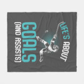 Leven over doelen Hockey Player Ice Hockey Youth Fleece Deken (Voorkant (Horizontaal))