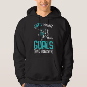 Leven over doelen Hockey Player Ice Hockey Youth Hoodie