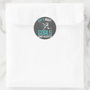 Leven over doelen Hockey Player Ice Hockey Youth Ronde Sticker