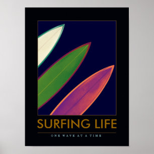 LEVEN OVERBRENGING - surfplanken, watersport Poster