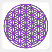 Leven Paars Vierkante Sticker (Voorkant)