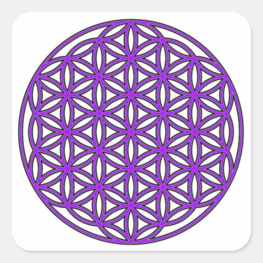 Leven Paars Vierkante Sticker (Voorkant)