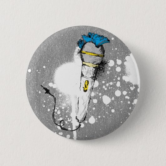 LEVEN! PUNK DUDE RONDE BUTTON 5,7 CM (Voorkant)