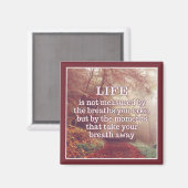 Leven Quote-magneet Magneet (Voorkant / Achterkant)