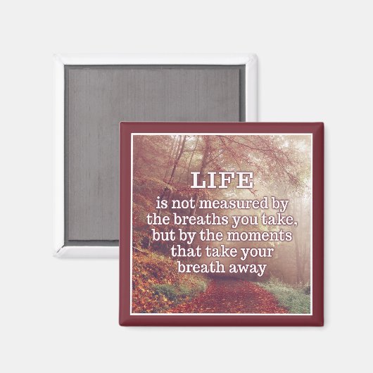 Leven Quote-magneet Magneet (Voorkant / Achterkant)