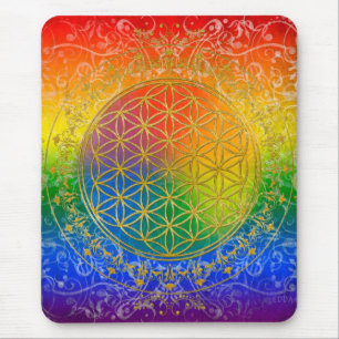Leven - sierregenbooggoud muismat