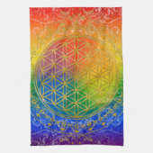 Leven - sierregenbooggoud theedoek (Verticaal)