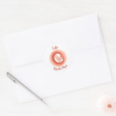 Leven Staat Gelijk Aan Hoop – Pro-Life Bewustzijn Ronde Sticker (Envelop)