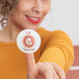 Leven Staat Gelijk Aan Hoop – Pro-Life Bewustzijn Ronde Sticker