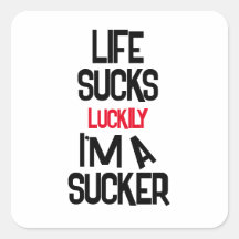 Leven Suckt Grappige Motivatie Sticker – Donkere H