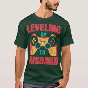 Leven tot man met grappige bruidsbruidebruin gehuw t-shirt