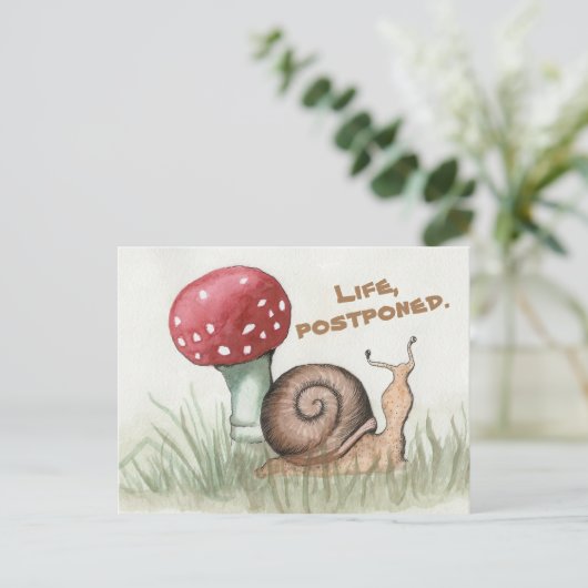 Leven, uitgesteld slak Briefkaart (Staand voorkant)