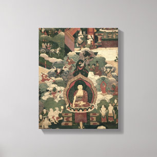 Leven van Buddha Sakymuni Canvas Afdruk