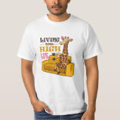 Leven van de grappige Giraffe met een hoog leven o T-shirt (Voorkant)