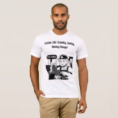 leven van de kassier: scannen, glimlachen, wijzigi t-shirt (Voorkant volledig)