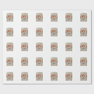 Leven van de RV-droom Vintage Camping Shirt Ontwer Cadeaupapier
