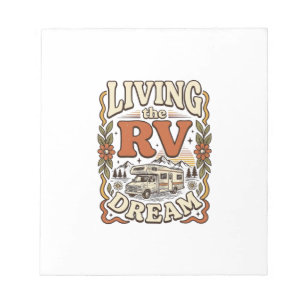 Leven van de RV-droom Vintage Camping Shirt Ontwer Notitieblok