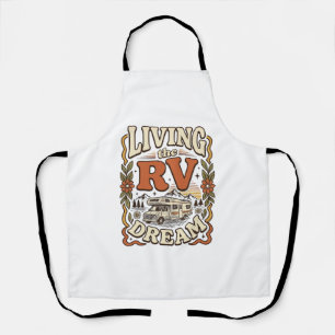 Leven van de RV-droom Vintage Camping Shirt Ontwer Schort