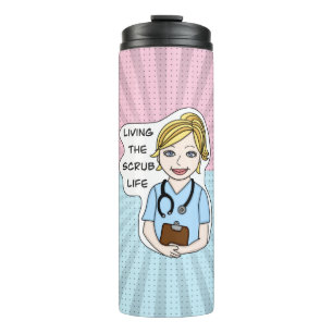 Leven van de Scrub Life for Nurse, zorgverlener, D Thermosbeker