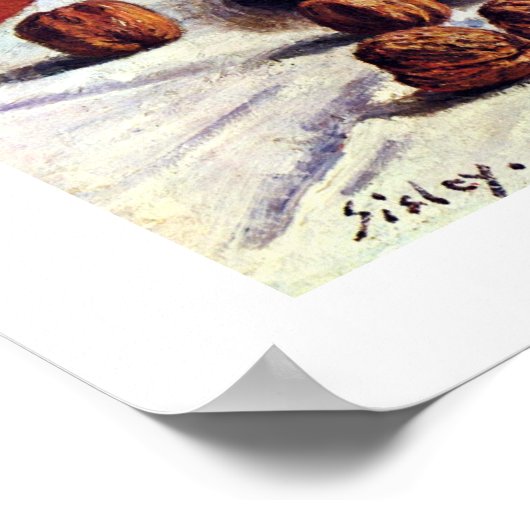 Leven van druiven en noten van Sisley Alfred Poster (Hoek)