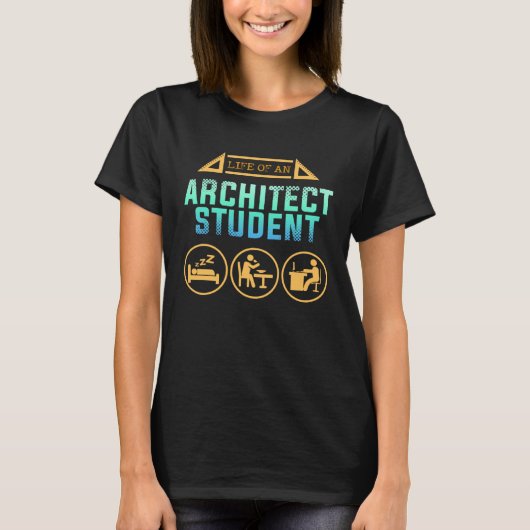 Leven Van Een Architectuurstudent Structure Planne T-shirt (Voorkant)