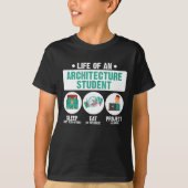 Leven van een architectuurstudent t-shirt (Voorkant)