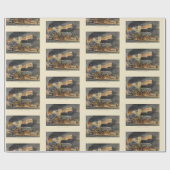 Leven van een Fireman  1860s lithograafpatroon Cadeaupapier (Vlak)