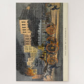 Leven van een Fireman Vintage 1860s Lithograaf Legpuzzel (Verticaal)