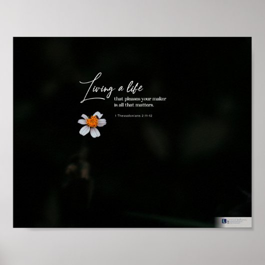 Leven van een leven (1 Thessaliërs 2:11-12) Poster (Voorkant)