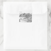 Leven van een Mandarijns Vierkante Sticker (Tas)