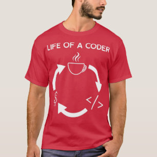 Leven van een ontwikkelaar van coderingssoftware e t-shirt