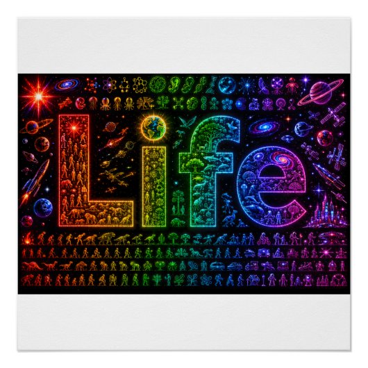 Leven van een Starkind | Ruimthema Schuimkartonpri Perfect Poster (Voorkant)