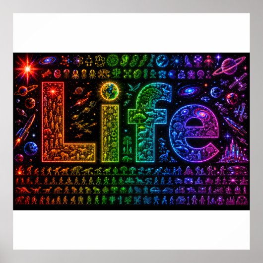 Leven van een Starkind | Ruimthema Schuimkartonpri Poster (Voorkant)