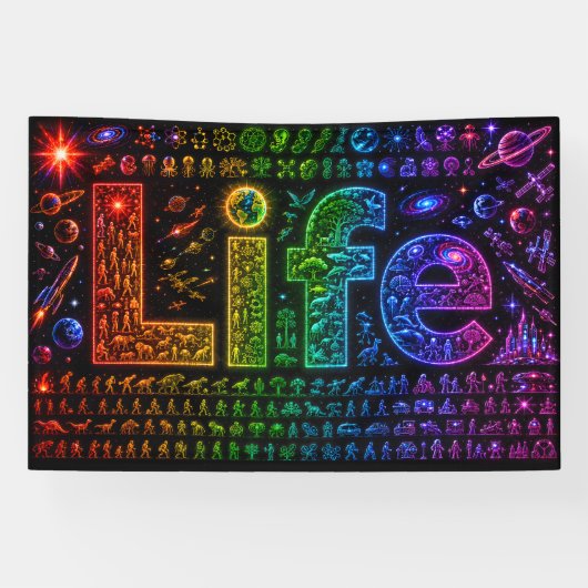 Leven van een Starkind | Ruimthema Schuimkartonpri Spandoek (Horizontaal)