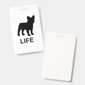 leven van Franse buldog Badge (Voor- en achterkant)