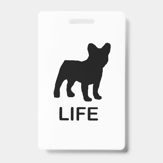 leven van Franse buldog Badge (Voorzijde)