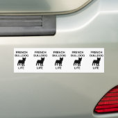 leven van Franse buldog Bumpersticker (Op auto)