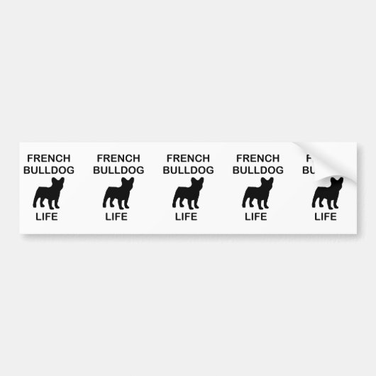 leven van Franse buldog Bumpersticker (Voorkant)